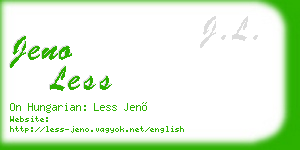 jeno less business card